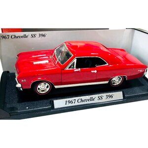 NIB Motor Max 1967 Red Chevelle SS 396 1:18 Die Cast Collection NEW Original Box